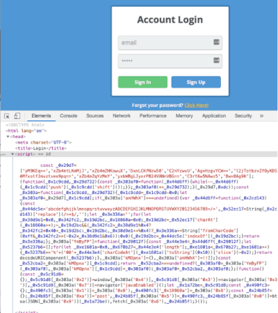 By-accessing-the-HTML-of-the-DOM-we-can-see-some-suspicious-looking-JavaScript-that-is-being-executed.-400x450-1.png