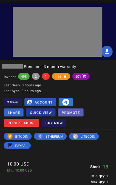 Stolen Account to Bypass Bot Management