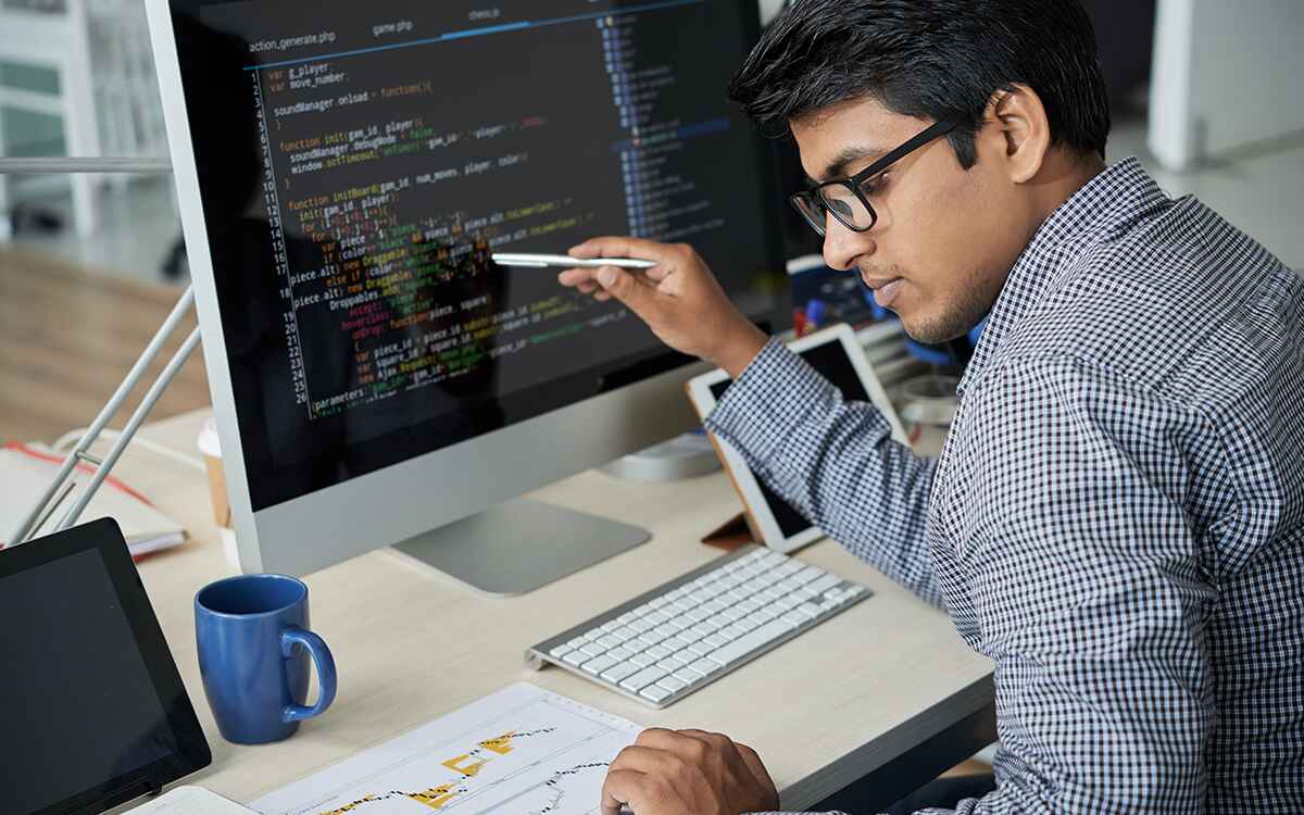 Programmer controlling the statistics of the site