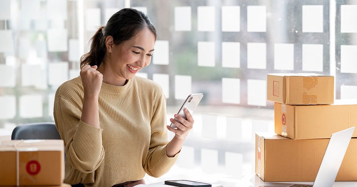 A happy person able to checkout of the cart without getting disrupted by bots
