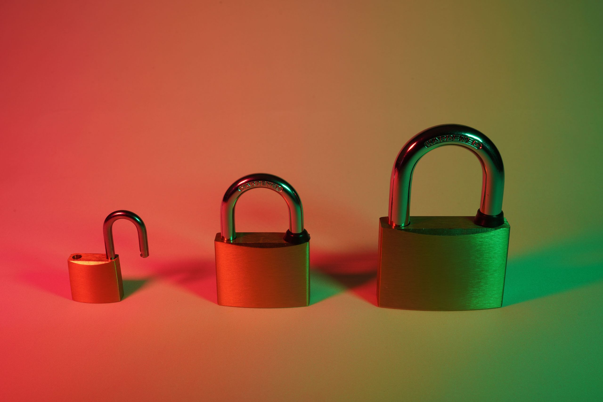 small medium and large lock