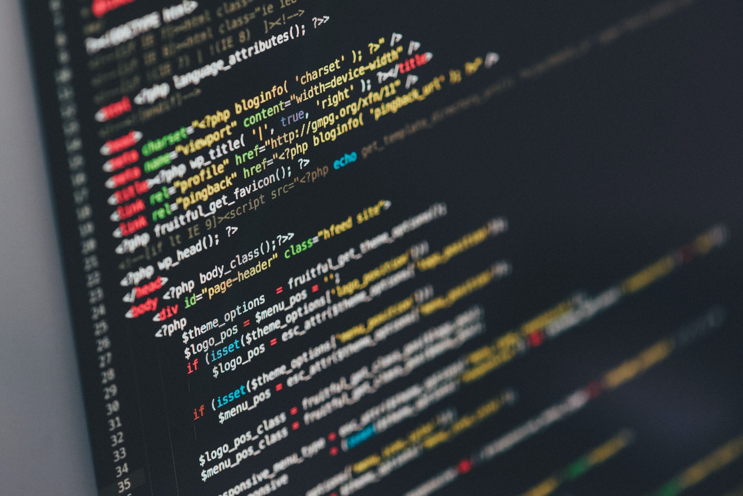 computer screen full of code 