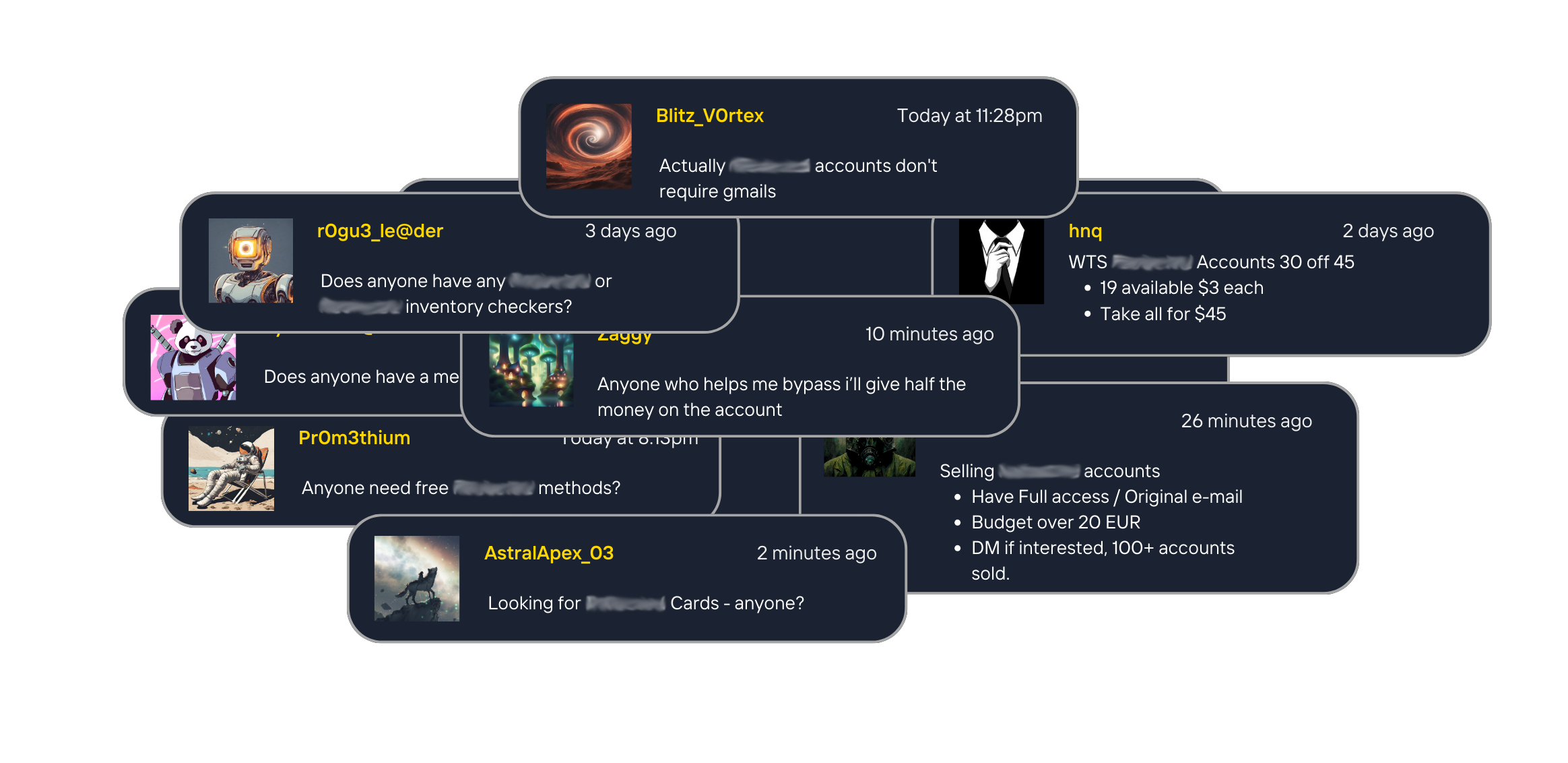 Messages from Botting Communities