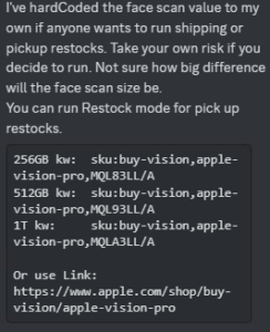A screenshot of a message from a bot operator explaining who they bypassed Apple Face ID security check