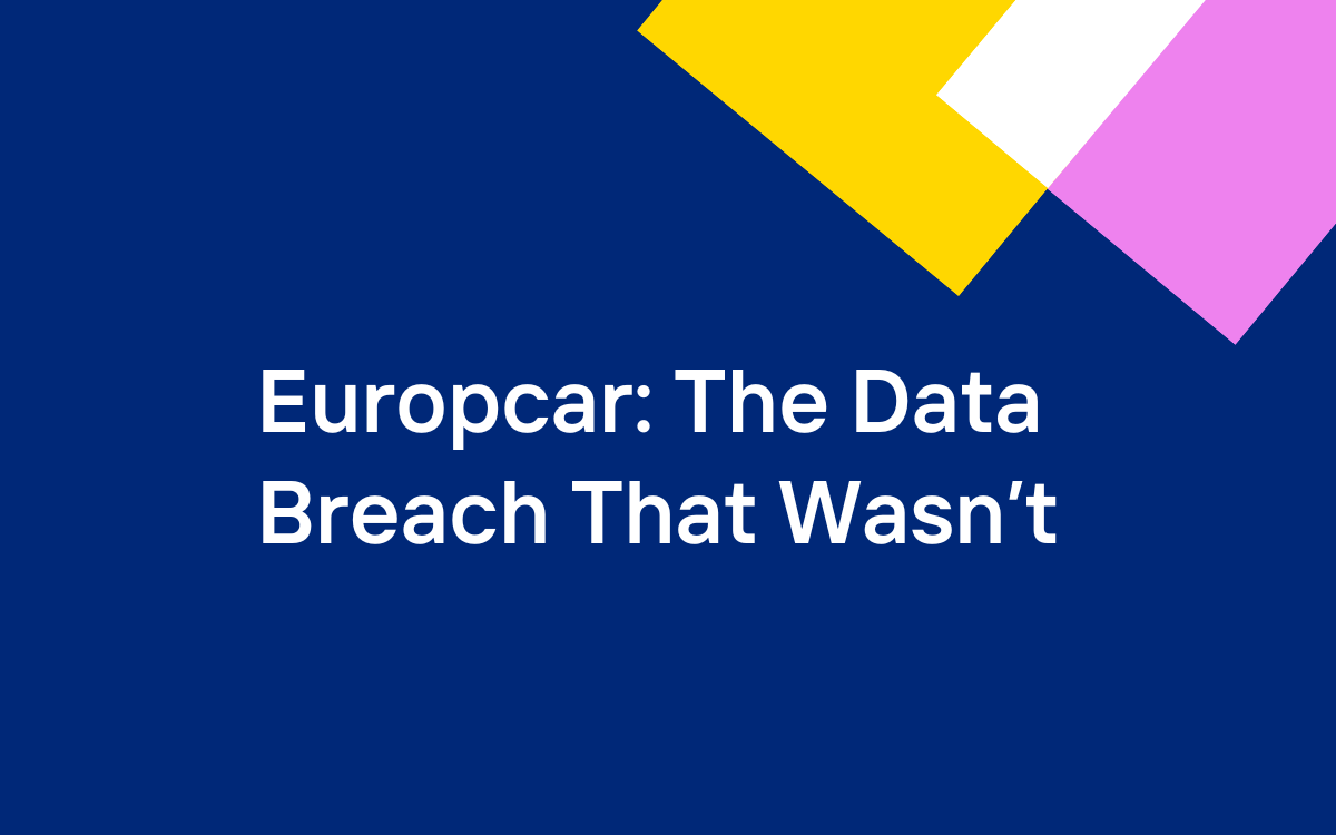 Europecar the data breach that wasn't.