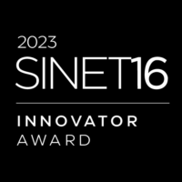 Kasada 2023 SINET16 Award Winner The sinet16 innovator award logo on a black background.
