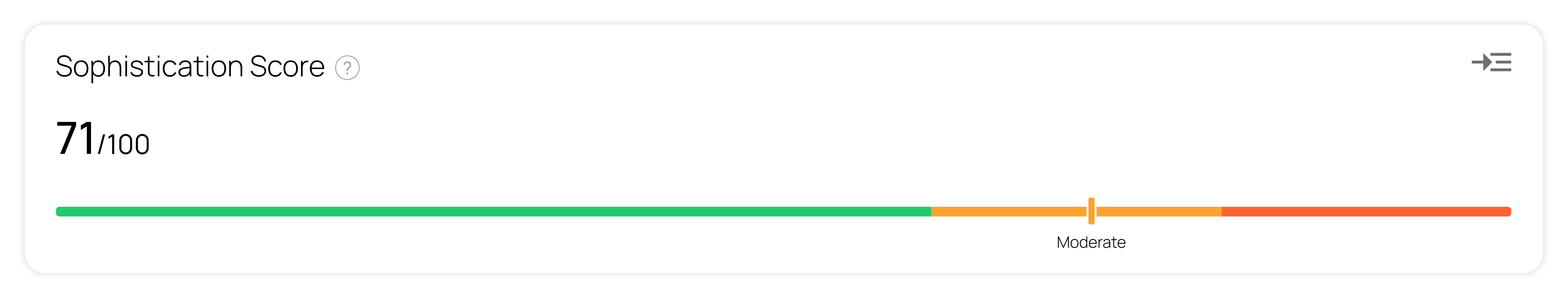 Kasada Bot Sophistication score for bot attacks during a retailer's sale event