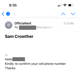 Email from Officialtext