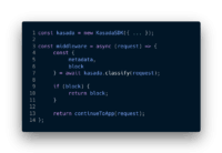 Integrate Kasada Easily Code snippet showing how to integrate Kasada Bot Defense